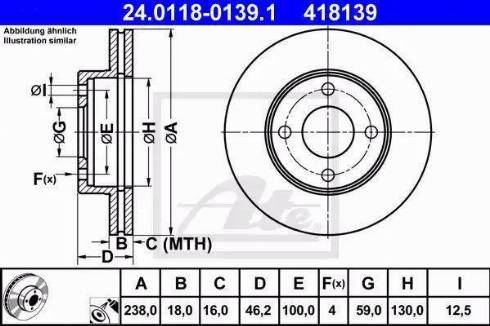 Alpha Brakes HTP-NS-084 - Тормозной диск autospares.lv