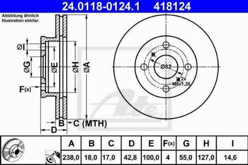 Alpha Brakes HTP-TY-114 - Тормозной диск autospares.lv