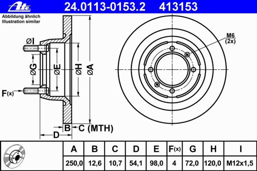 ATE 24011301532 - Тормозной диск autospares.lv
