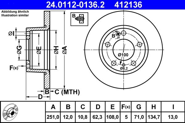 ATE 24.0112-0136.2 - Тормозной диск autospares.lv