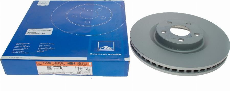 ATE 24.0132-0189.1 - Тормозной диск autospares.lv