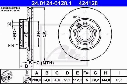 Alpha Brakes HTP-VW-005 - Тормозной диск autospares.lv