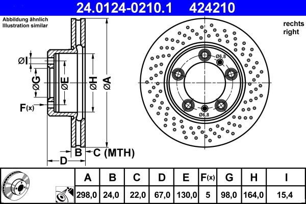 ATE 24.0124-0210.1 - Тормозной диск autospares.lv