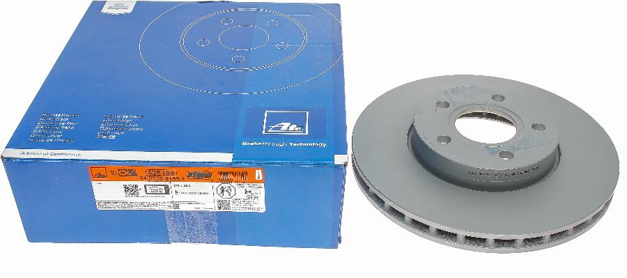 ATE 24.0125-0199.1 - Тормозной диск autospares.lv