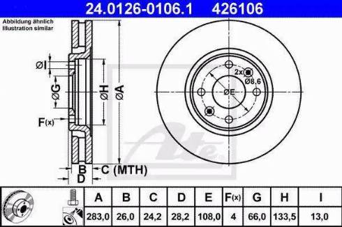 Alpha Brakes HTP-PE-008 - Тормозной диск autospares.lv