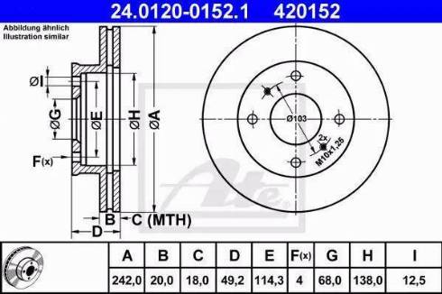 Alpha Brakes HTP-NS-055 - Тормозной диск autospares.lv