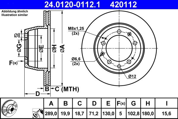 ATE 24.0120-0112.1 - Тормозной диск autospares.lv