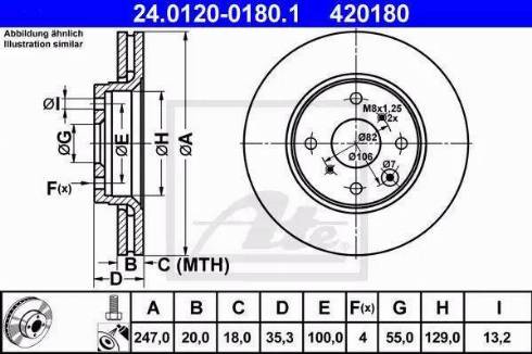 Alpha Brakes HTP-TY-153 - Тормозной диск autospares.lv