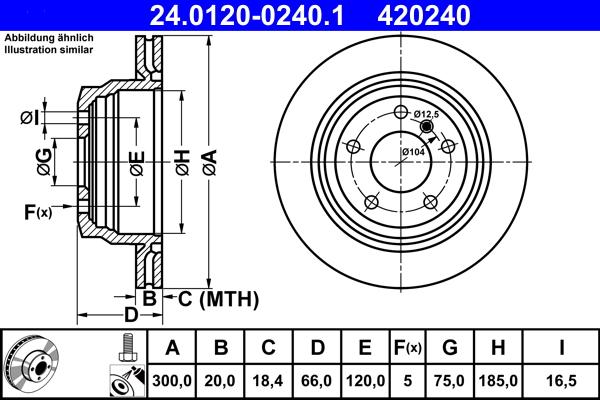 ATE 24.0120-0240.1 - Тормозной диск autospares.lv