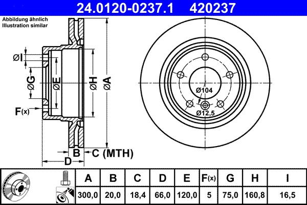 ATE 24.0120-0237.1 - Тормозной диск autospares.lv