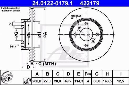 Alpha Brakes HTP-NS-080 - Тормозной диск autospares.lv