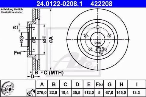 Alpha Brakes HTP-ME-049 - Тормозной диск autospares.lv