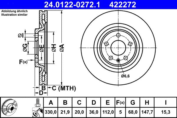 ATE 24.0122-0272.1 - Тормозной диск autospares.lv