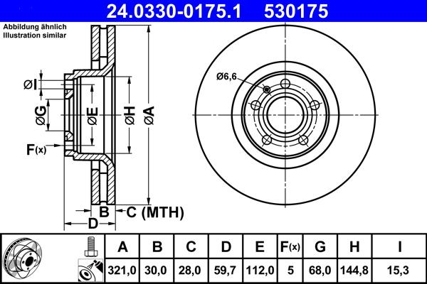 ATE 24.0330-0175.1 - Тормозной диск autospares.lv