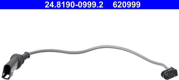 ATE 24.8190-0999.2 - Сигнализатор, износ тормозных колодок autospares.lv