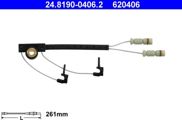 ATE 24.8190-0406.2 - Сигнализатор, износ тормозных колодок autospares.lv