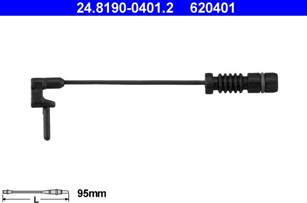 ATE 24.8190-0401.2 - Сигнализатор, износ тормозных колодок autospares.lv