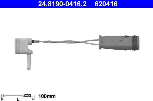 ATE 24.8190-0416.2 - Сигнализатор, износ тормозных колодок autospares.lv