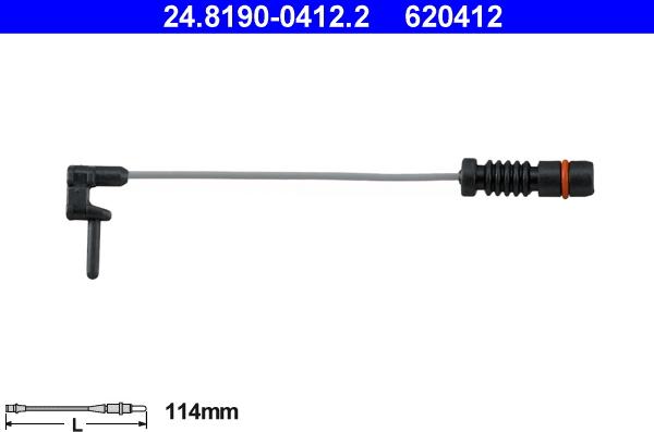 ATE 24.8190-0412.2 - Сигнализатор, износ тормозных колодок autospares.lv