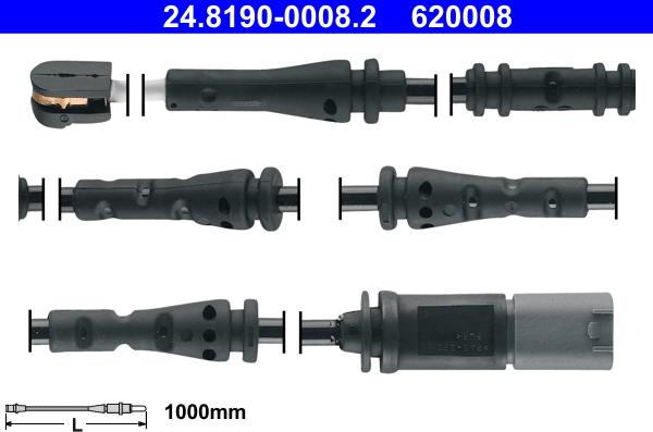 ATE 24.8190-0008.2 - Сигнализатор, износ тормозных колодок autospares.lv