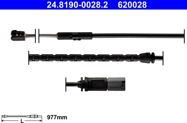 ATE 24.8190-0028.2 - Сигнализатор, износ тормозных колодок autospares.lv