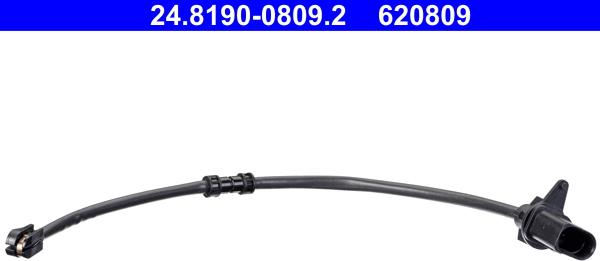 ATE 24.8190-0809.2 - Сигнализатор, износ тормозных колодок autospares.lv