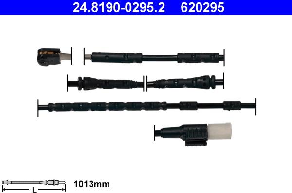 ATE 24.8190-0295.2 - Сигнализатор, износ тормозных колодок autospares.lv