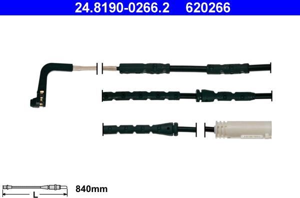 ATE 24.8190-0266.2 - Сигнализатор, износ тормозных колодок autospares.lv