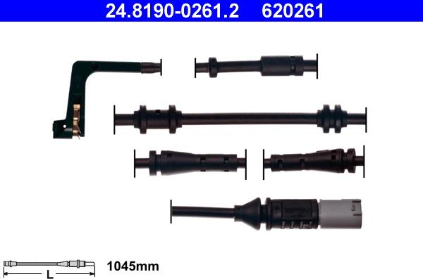 ATE 24.8190-0261.2 - Сигнализатор, износ тормозных колодок autospares.lv