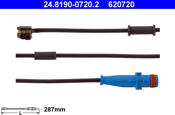 ATE 24.8190-0720.2 - Сигнализатор, износ тормозных колодок autospares.lv