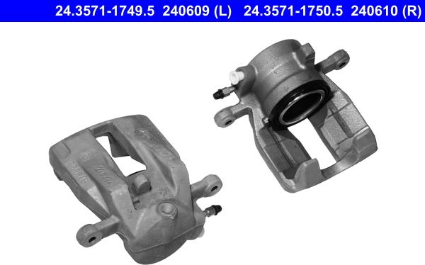 ATE 24.3571-1749.5 - Тормозной суппорт autospares.lv