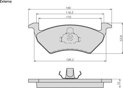 ATE-BR 8019 - Тормозные колодки, дисковые, комплект autospares.lv