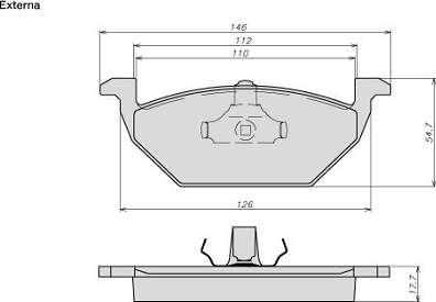 ATE-BR 8014 - Тормозные колодки, дисковые, комплект autospares.lv