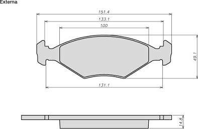 ATE-BR 8012 - Тормозные колодки, дисковые, комплект autospares.lv