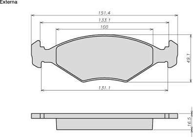 ATE-BR 8017 - Тормозные колодки, дисковые, комплект autospares.lv