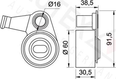 Autex 641955 - Натяжной ролик, зубчатый ремень ГРМ autospares.lv