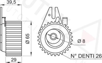 Autex 641933 - Натяжной ролик, зубчатый ремень ГРМ autospares.lv