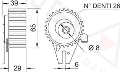 Autex 641937 - Натяжной ролик, зубчатый ремень ГРМ autospares.lv