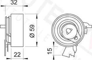 Autex 641460 - Натяжной ролик, зубчатый ремень ГРМ autospares.lv