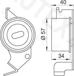 Autex 641400 - Натяжной ролик, зубчатый ремень ГРМ autospares.lv