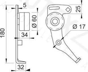 Autex 641407 - Натяжной ролик, зубчатый ремень ГРМ autospares.lv