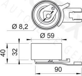 Autex 641599 - Натяжной ролик, зубчатый ремень ГРМ autospares.lv