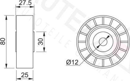 Autex 641645 - Ролик, поликлиновый ремень autospares.lv