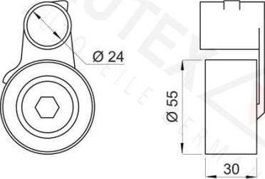 Autex 641643 - Натяжной ролик, зубчатый ремень ГРМ autospares.lv