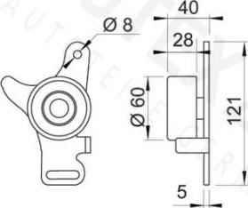 Autex 641600 - Натяжной ролик, зубчатый ремень ГРМ autospares.lv