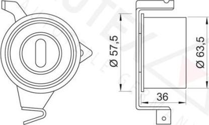 Autex 641194 - Натяжной ролик, зубчатый ремень ГРМ autospares.lv