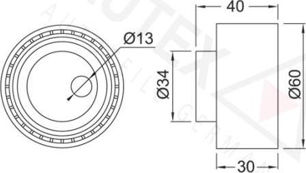 Autex 641154 - Натяжной ролик, зубчатый ремень ГРМ autospares.lv