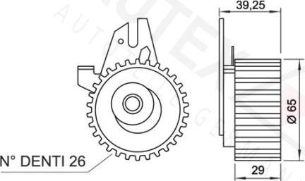 Autex 641166 - Натяжной ролик, зубчатый ремень ГРМ autospares.lv