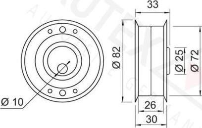 Autex 641107 - Натяжной ролик, зубчатый ремень ГРМ autospares.lv