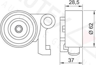 Autex 641842 - Натяжной ролик, зубчатый ремень ГРМ autospares.lv